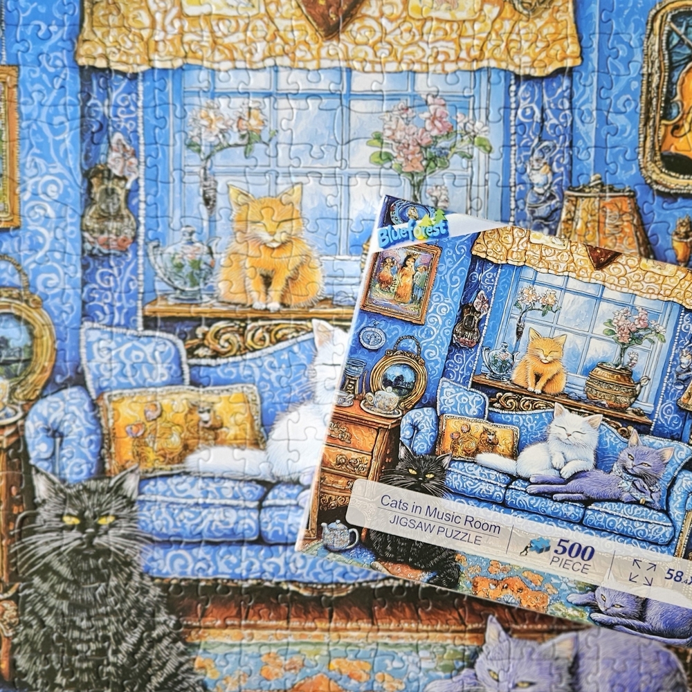 Cats in Music Room Jigsaw Puzzle - 500 Piece